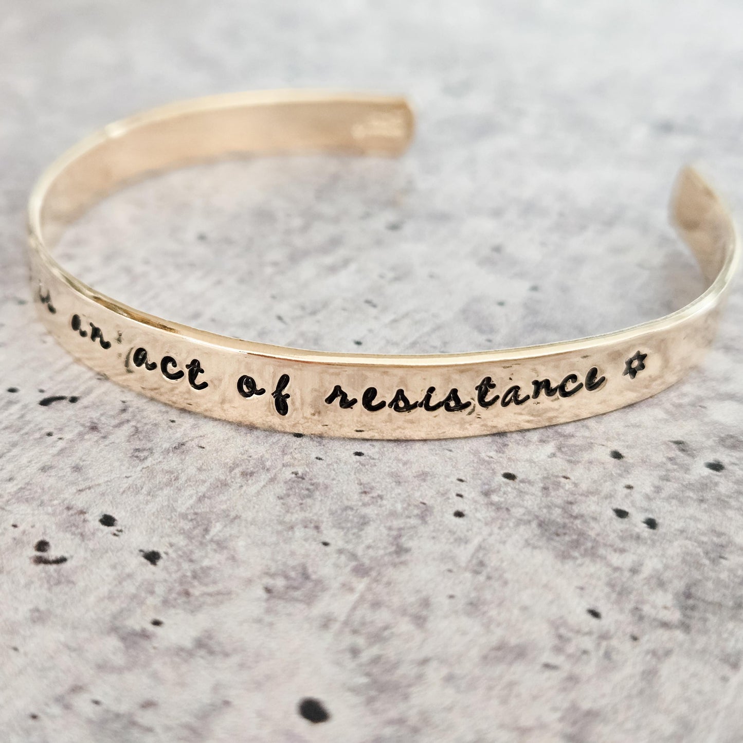 Jewish Joy Is an Act of Resistance Adjustable Cuff Bracelet