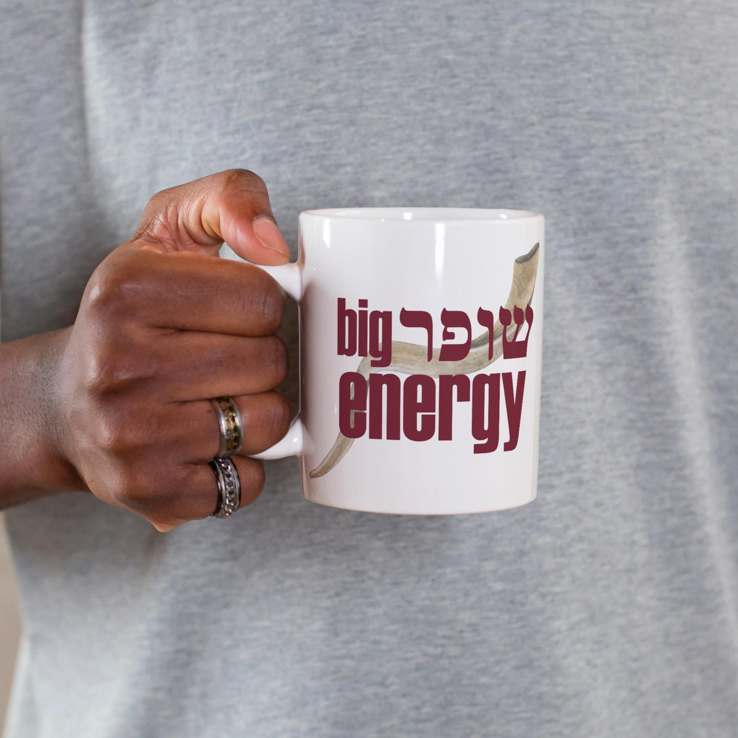 Big Shofar Energy Funny Coffee Cup for Rosh Hashana