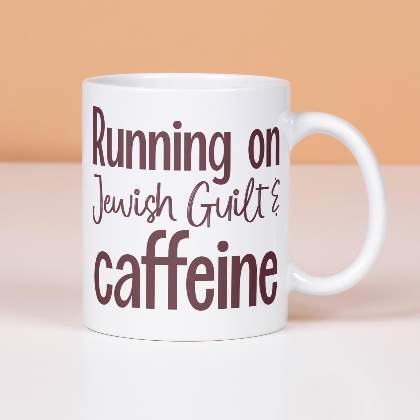 Running on Jewish Guilt and Caffeine Coffee Mug