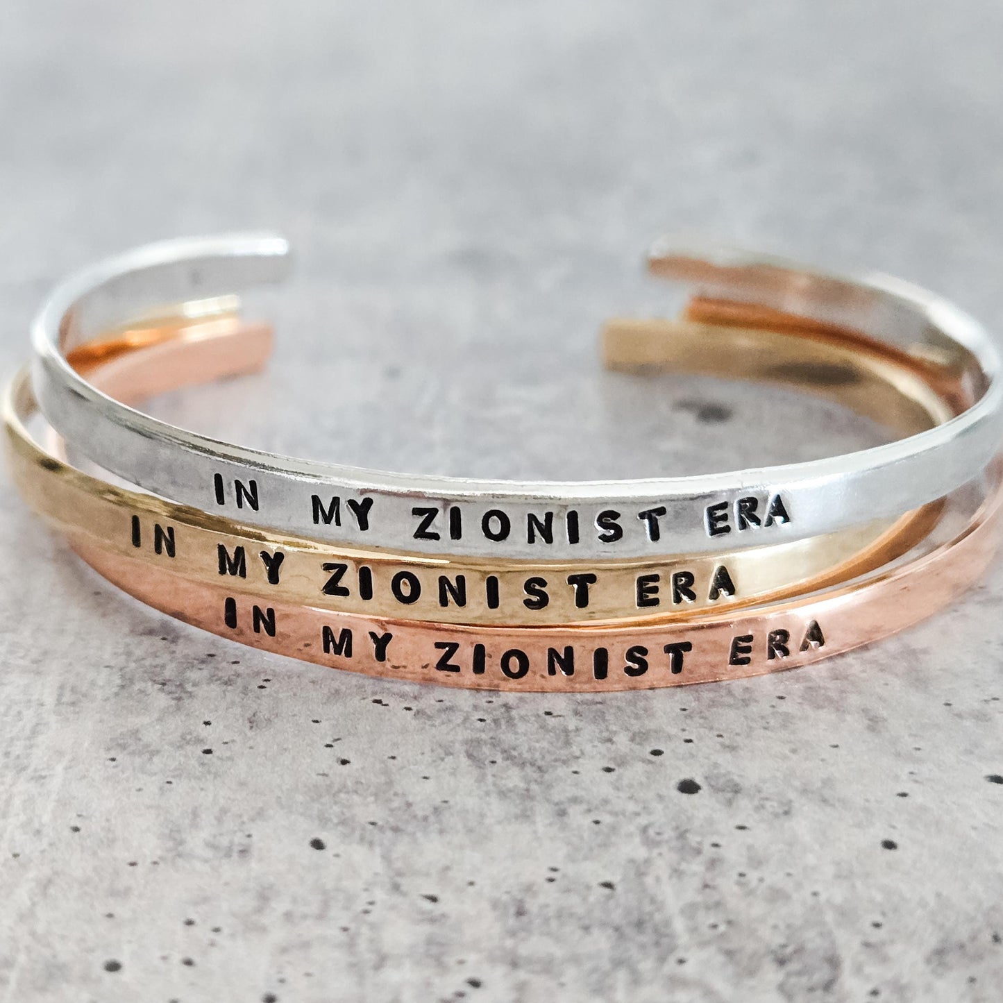 In My Zionist Era Adjustable Skinny Cuff Bracelet