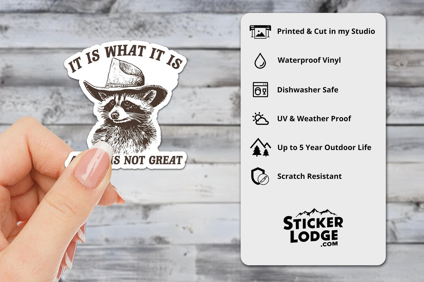 It Is What It Is And It Is Not Great Vinyl Sticker