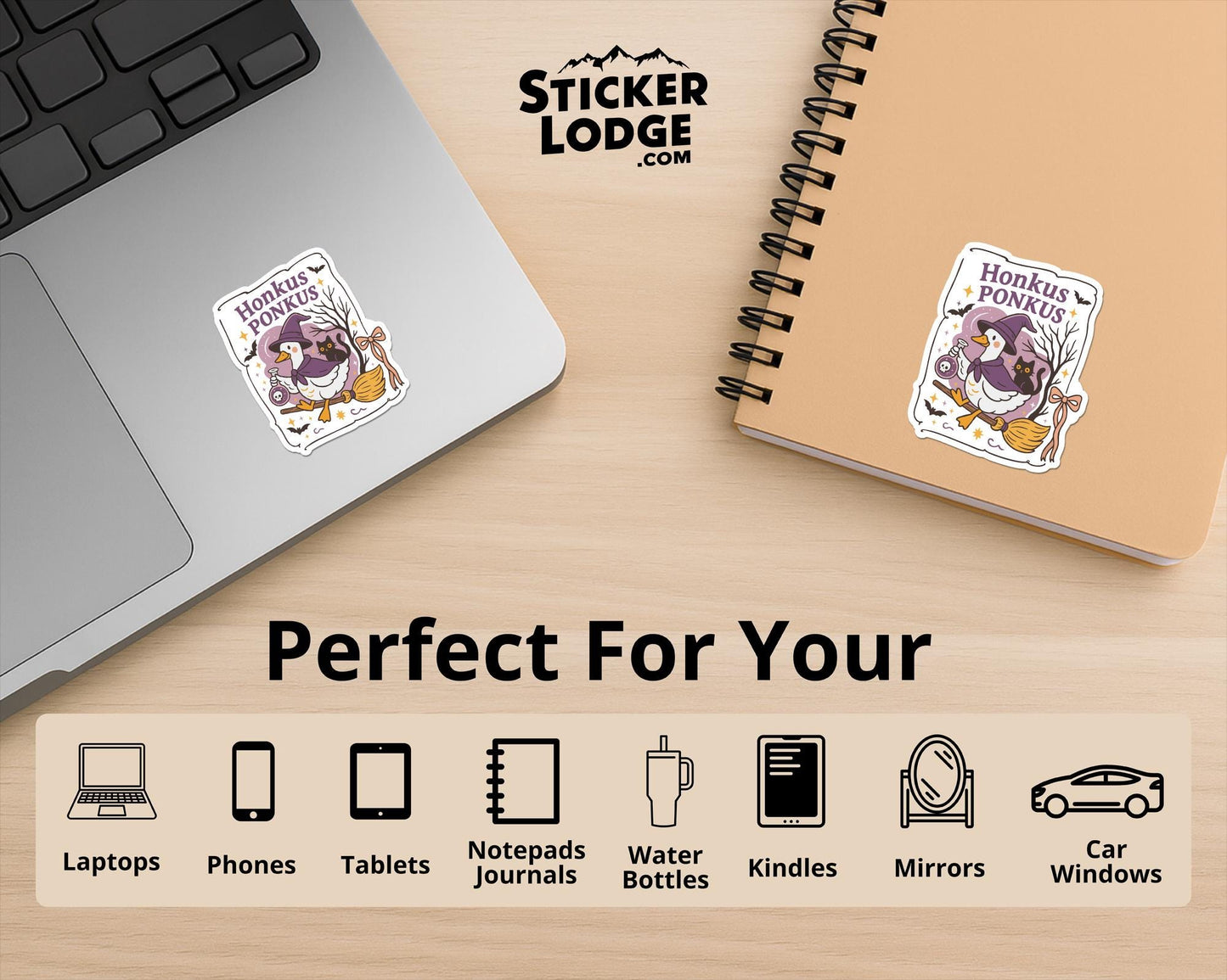 Honkus Ponkus Goose Witch Vinyl Sticker