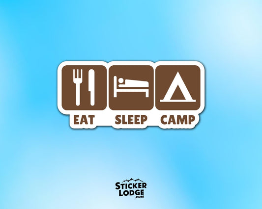 Eat Sleep Camp Vinyl Sticker