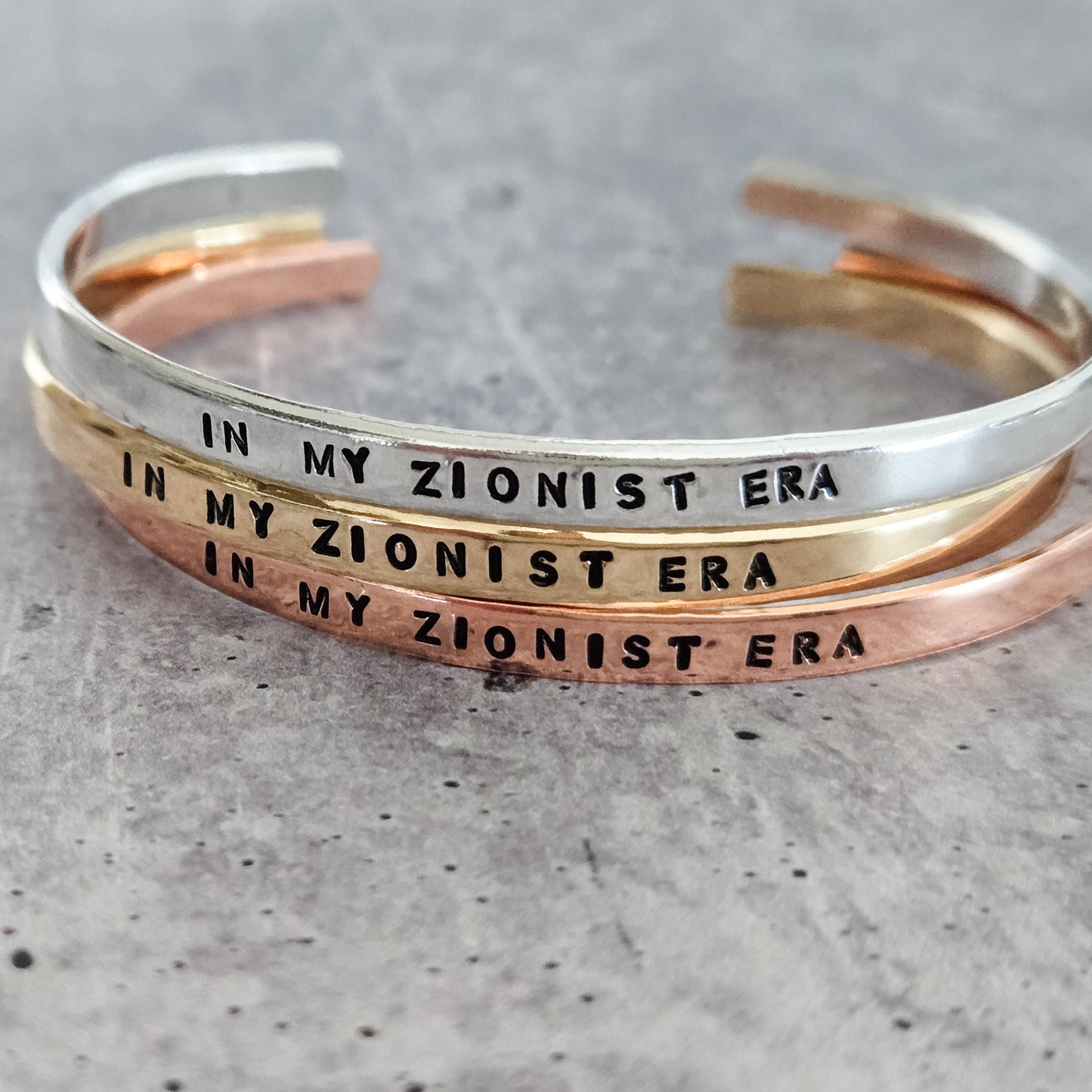 In My Zionist Era Adjustable Skinny Cuff Bracelet