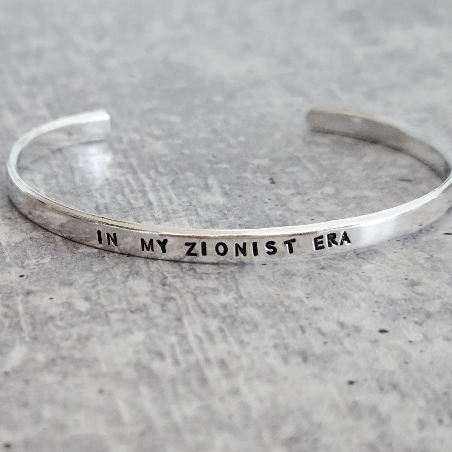 In My Zionist Era Adjustable Skinny Cuff Bracelet