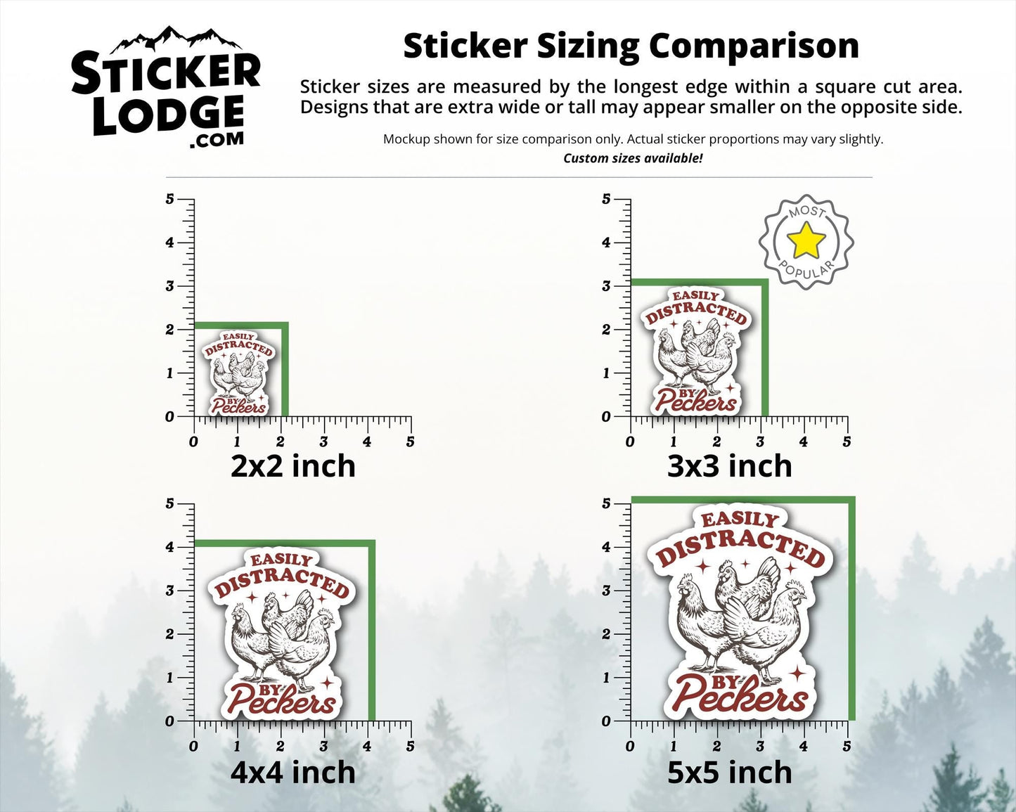 Easily Distracted by Peckers Vinyl Sticker