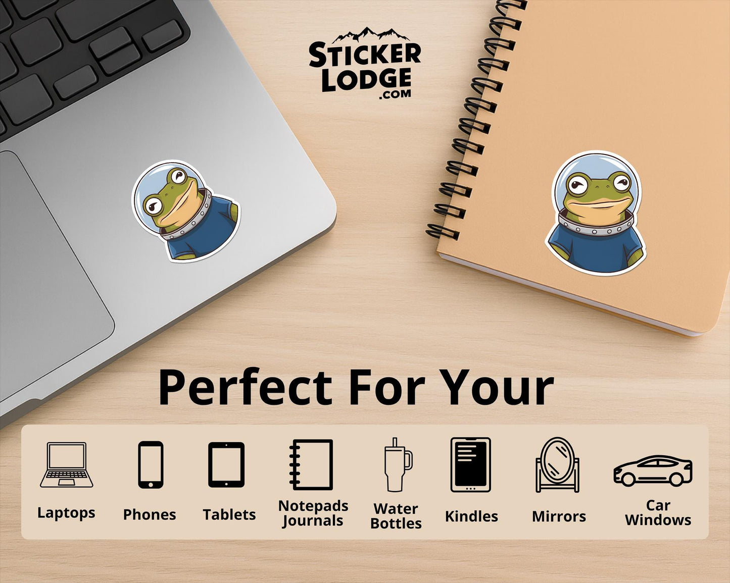 Astronaut Space Frog Vinyl Sticker