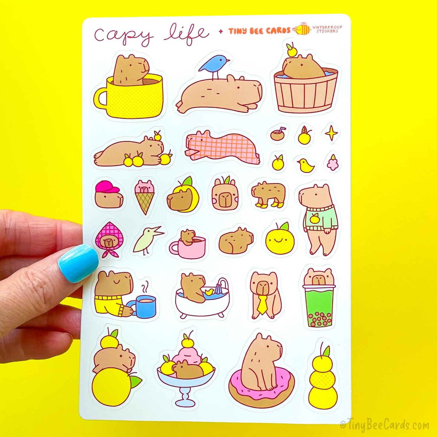 Capy Life Capybara Vinyl Sticker Sheet