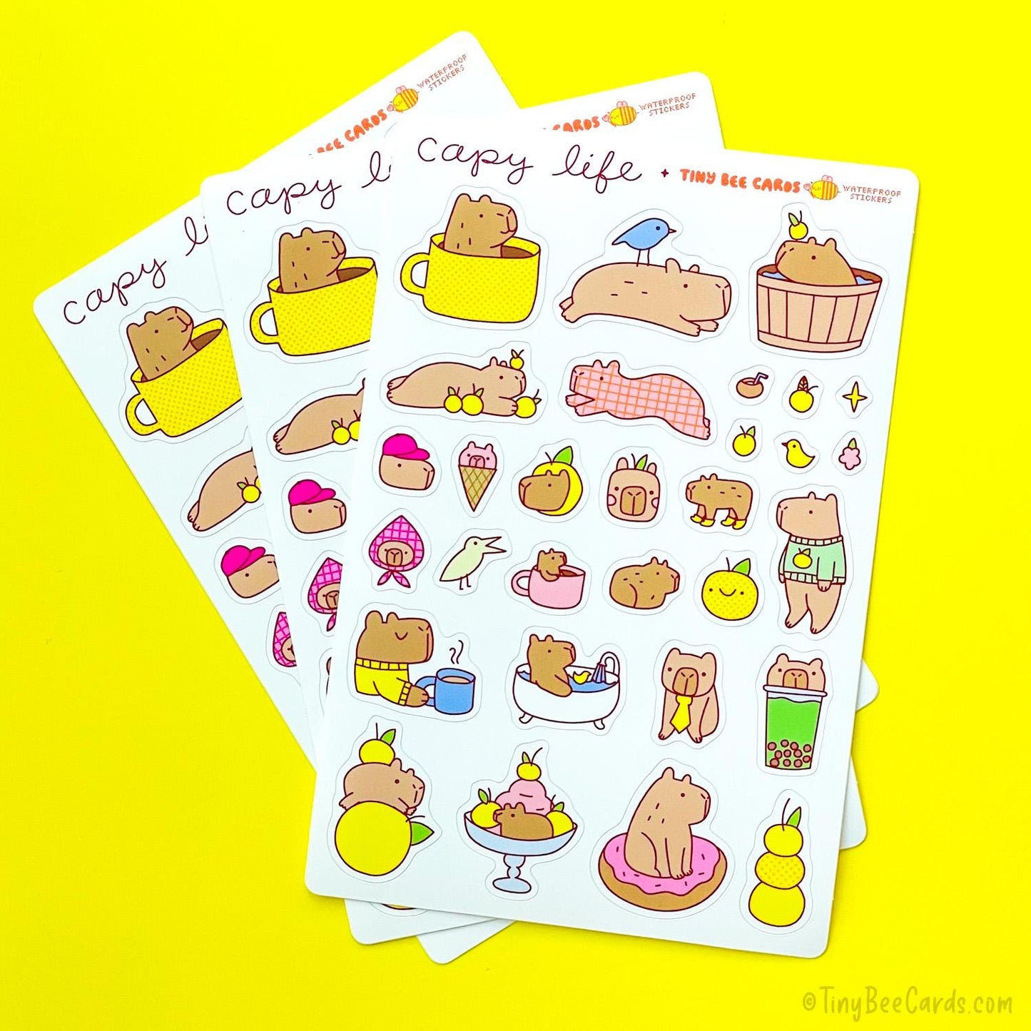 Capy Life Capybara Vinyl Sticker Sheet