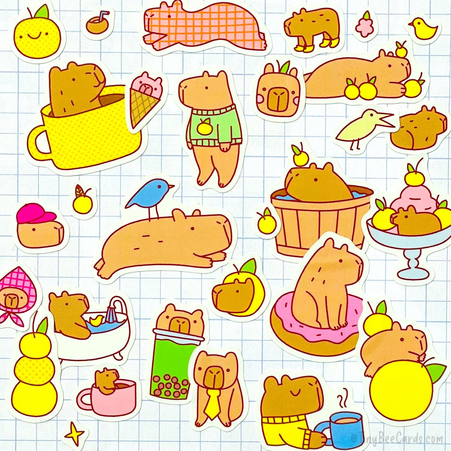 Capy Life Capybara Vinyl Sticker Sheet