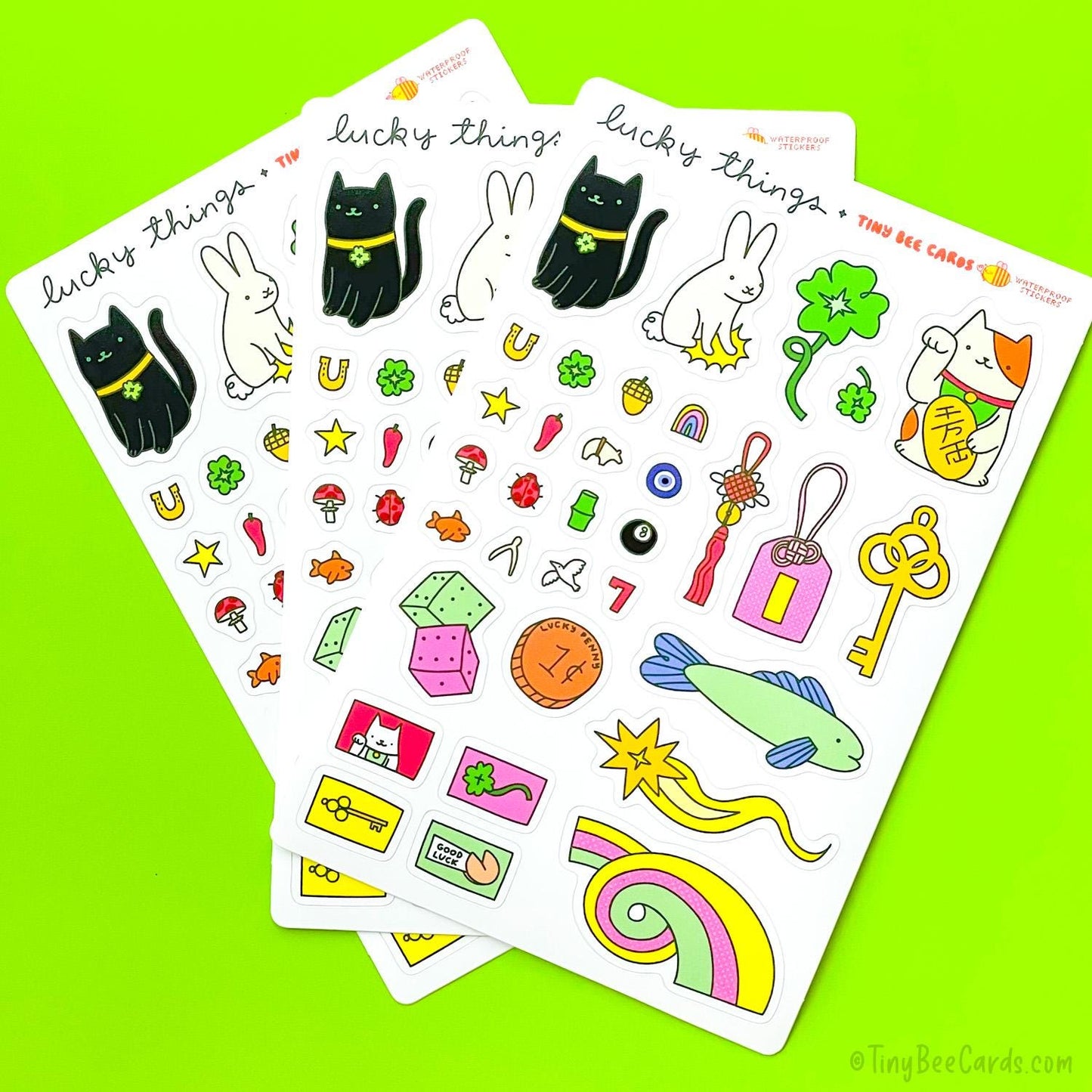 Lucky Things Vinyl Sticker Sheet - Charms and Amulets