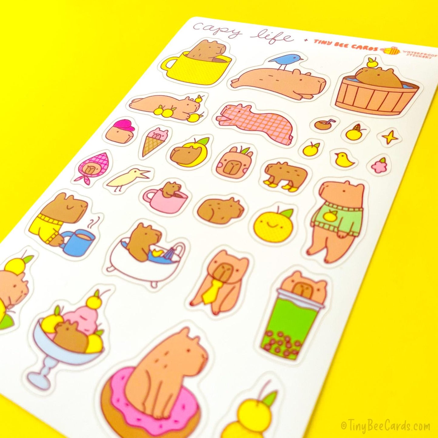 Capy Life Capybara Vinyl Sticker Sheet