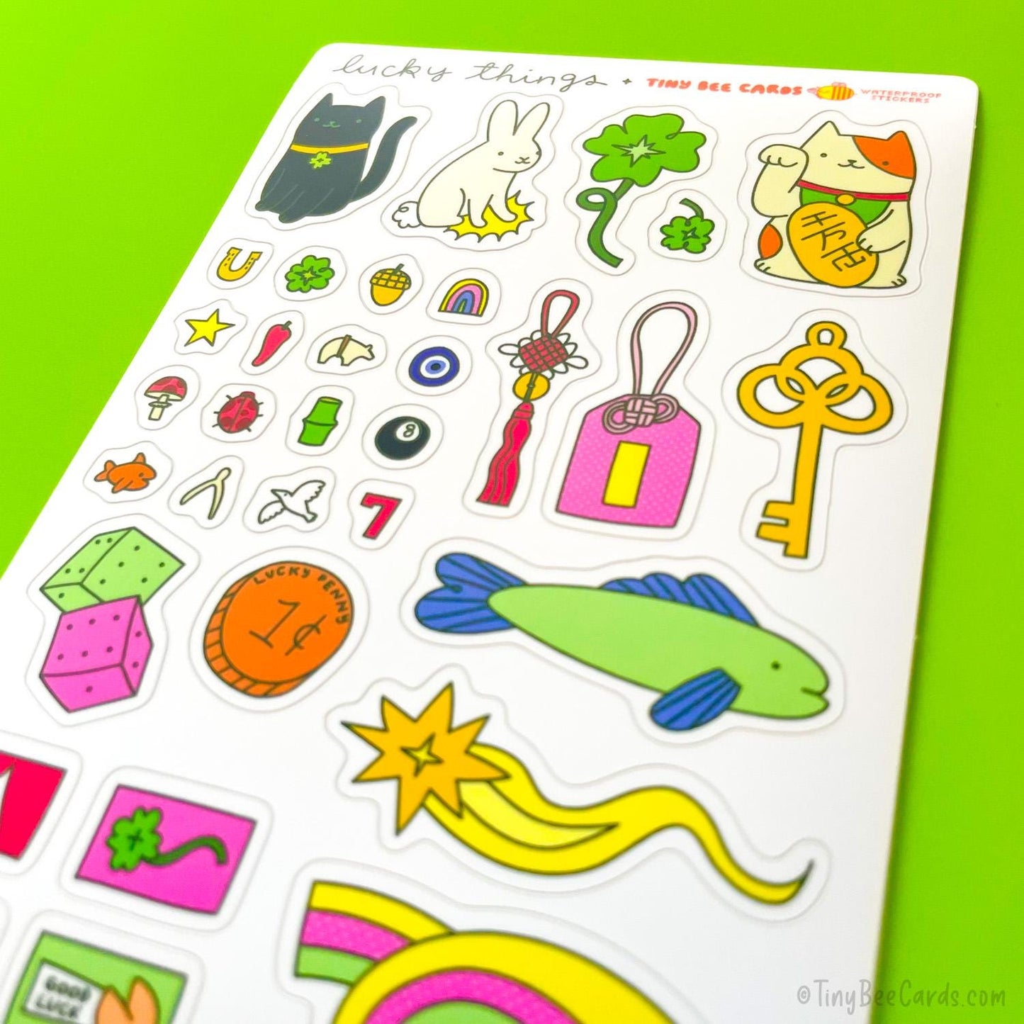 Lucky Things Vinyl Sticker Sheet - Charms and Amulets