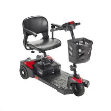 Drive Medical Scout 3-Wheel Travel Scooter w/ 20Ah Extended Range Battery (Red/Blue)