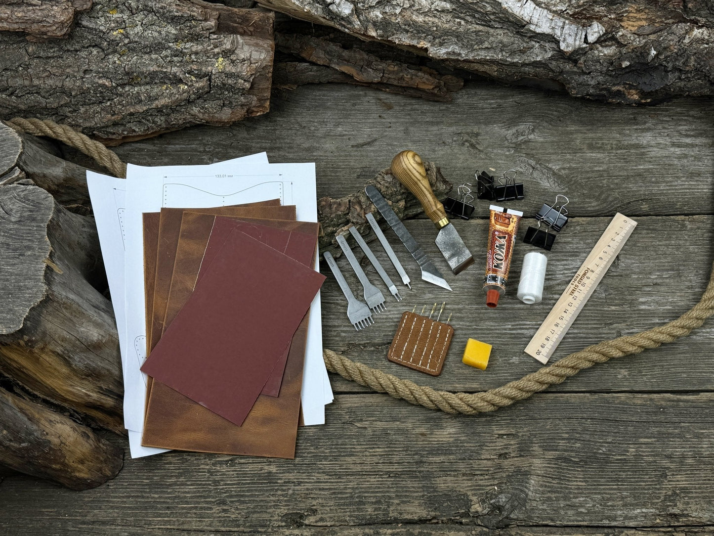 Leather Wallet DIY Kit