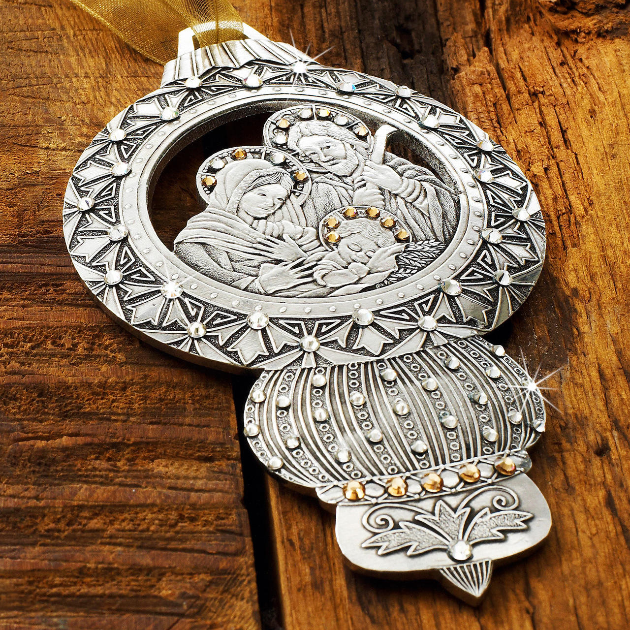 Limited Edition Nativity  Ornament- The Holy Family (Aluminum)