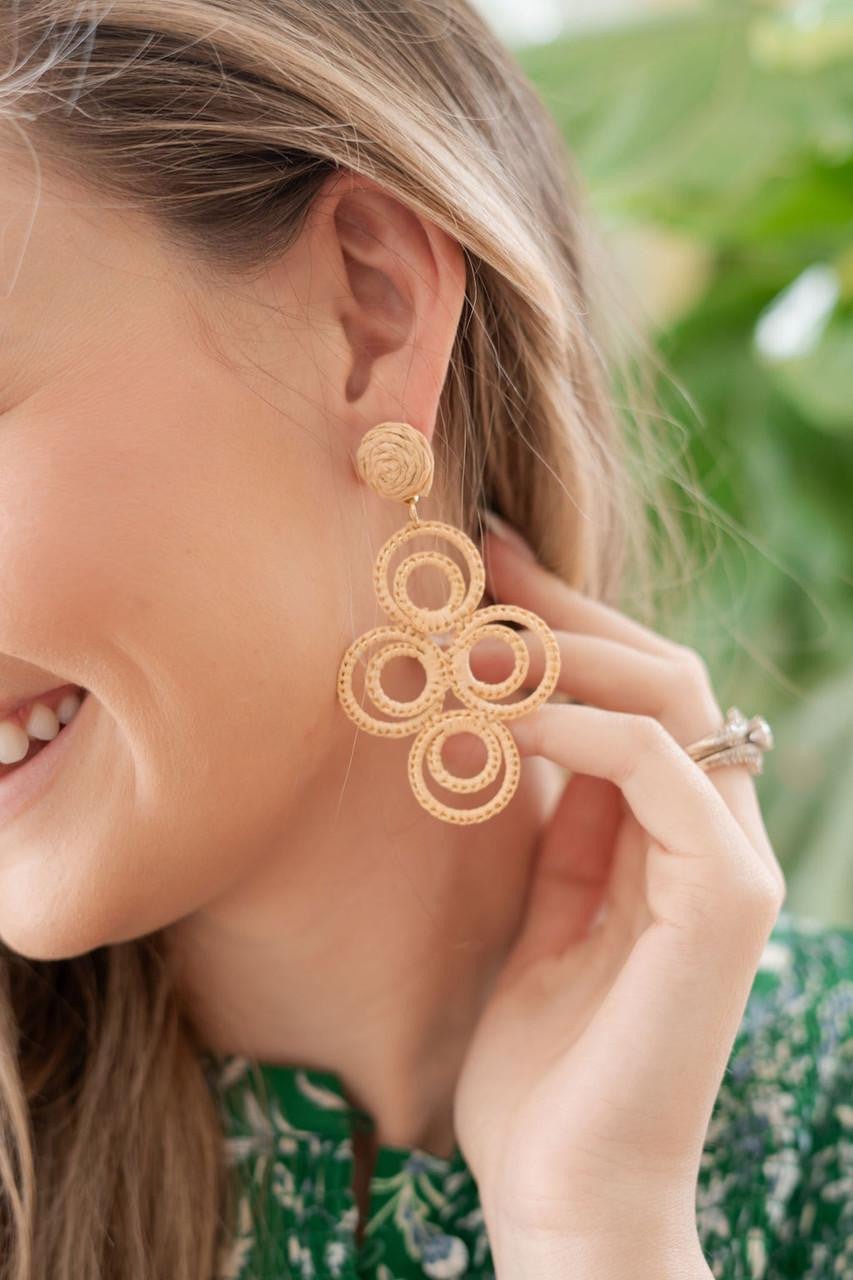 Chloe Raffia  - Drop Earring