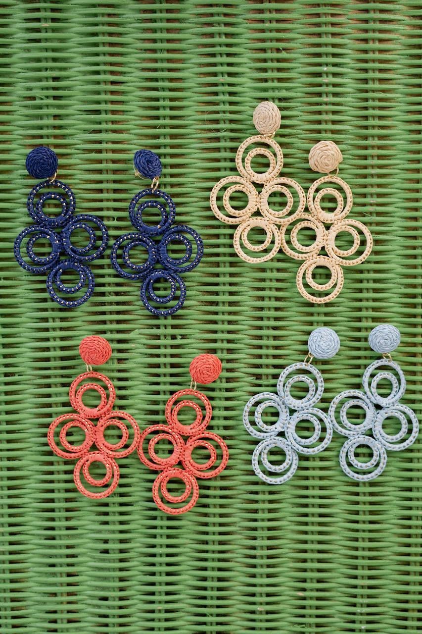 Chloe Raffia  - Drop Earring