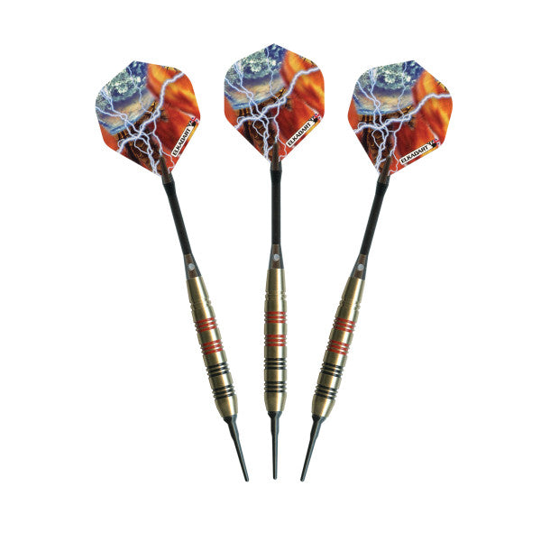Elkadart Storm Soft Tip Darts Black and Red Rings - 18G