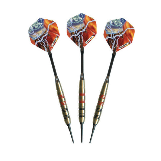 Elkadart Storm Soft Tip Darts Black and Red Rings - 18G