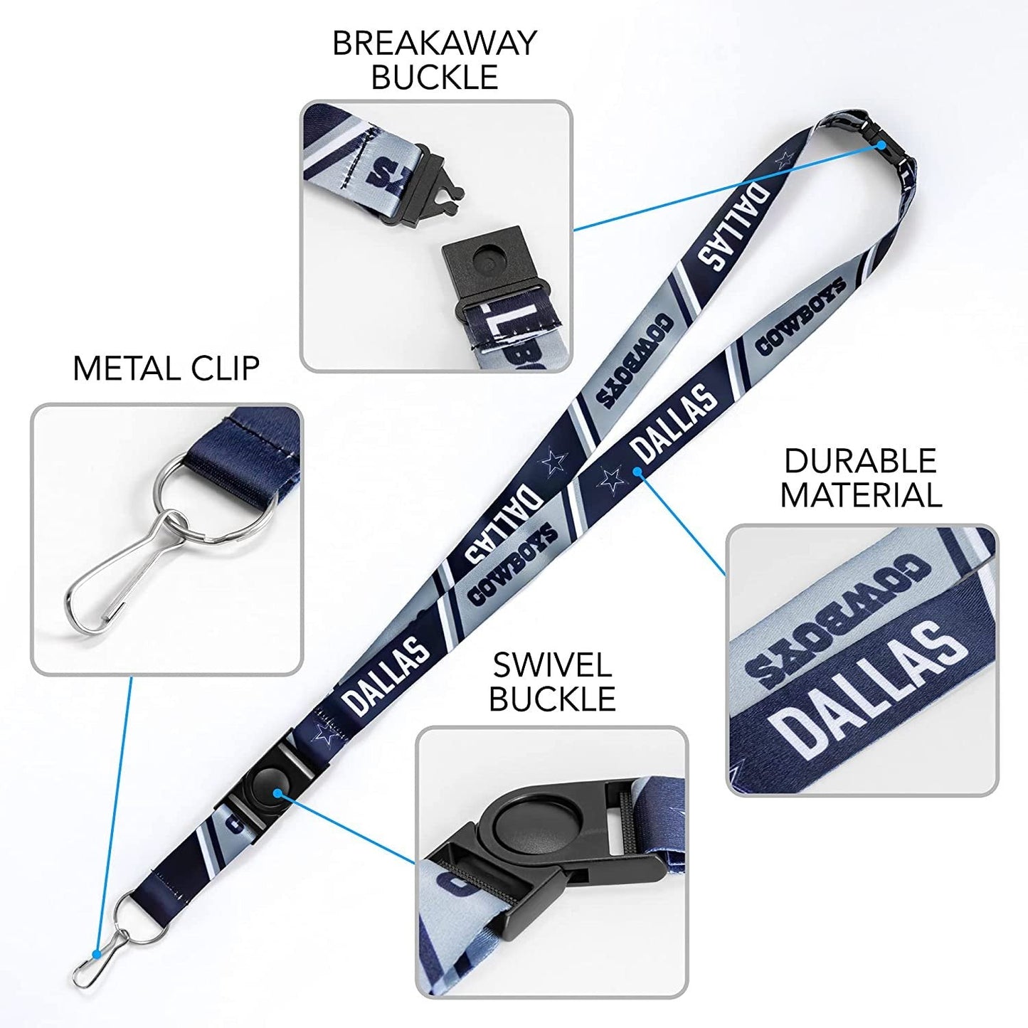 Florida Panthers Lanyard Keychain Safety Breakaway Double Sided