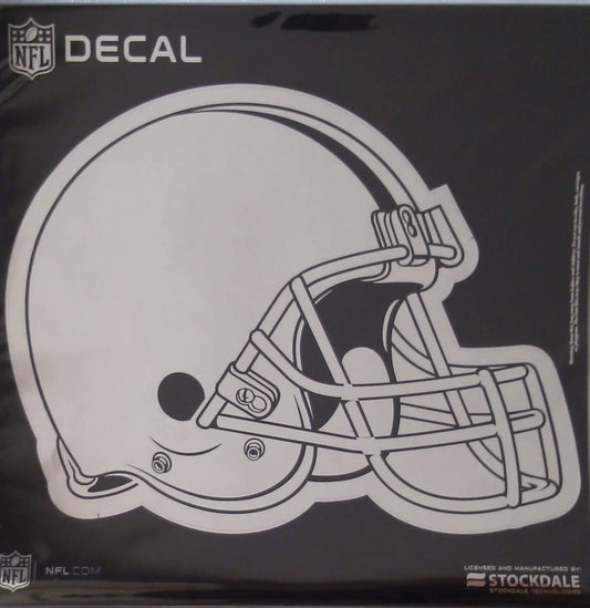 Cleveland Browns 6 Inch Decal Sticker, Metallic Chrome Shimmer Design
