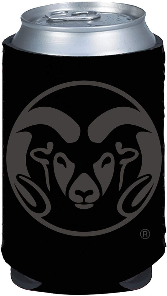 Colorado State Rams 2-Pack Tonal Black Design 12oz CAN Neoprene Beverage Insulator Holder Cooler University of