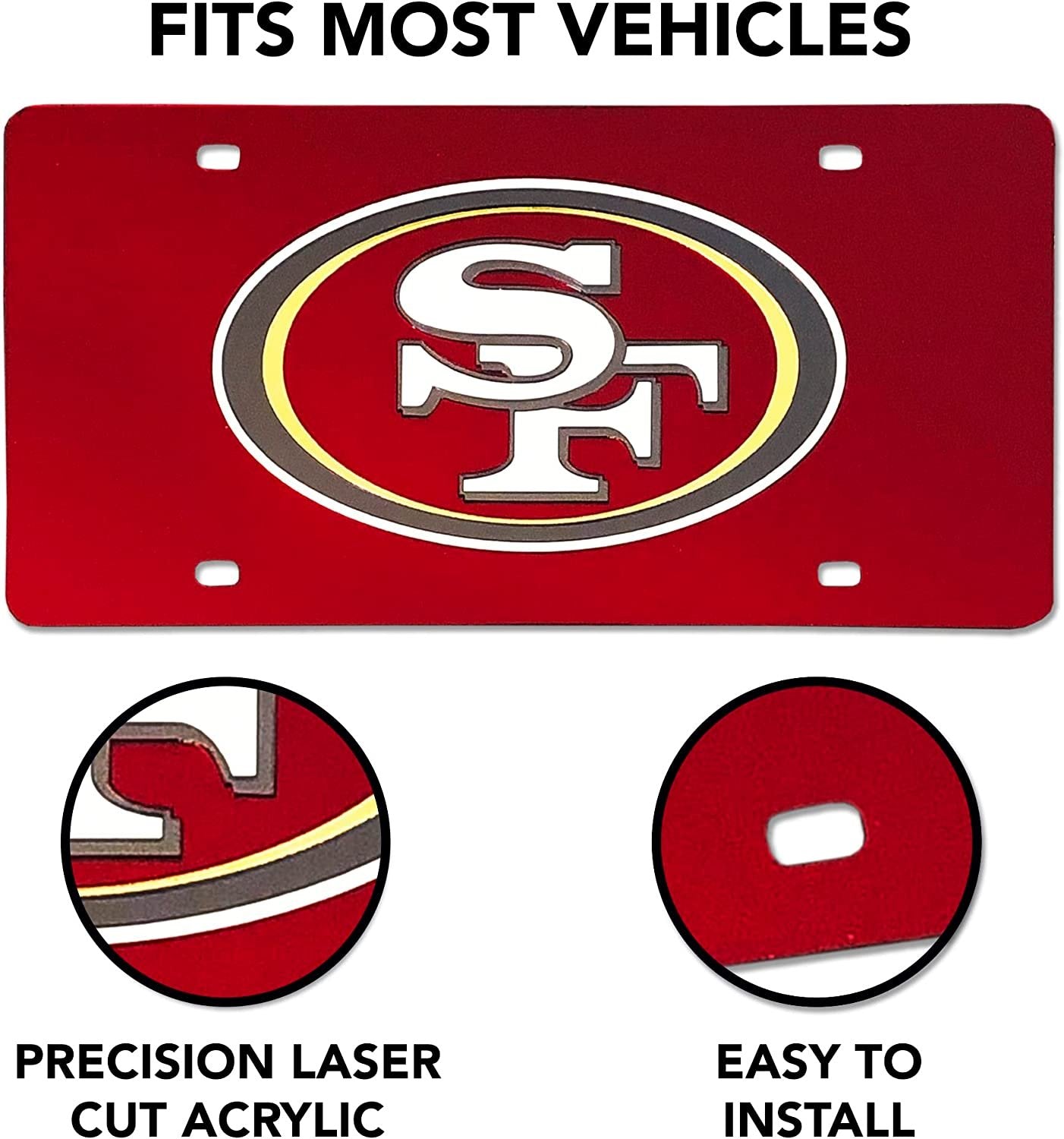 Iowa State University Cyclones Premium Laser Cut Tag License Plate, Mirrored Acrylic Inlaid, 12x6 Inch