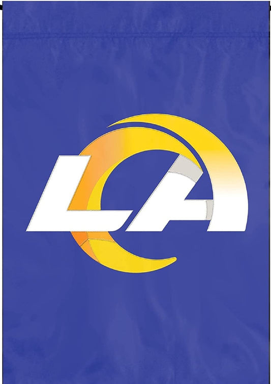 Los Angeles Rams Premium Garden Flag Banner Applique Embroidered 12.5x18 Inch