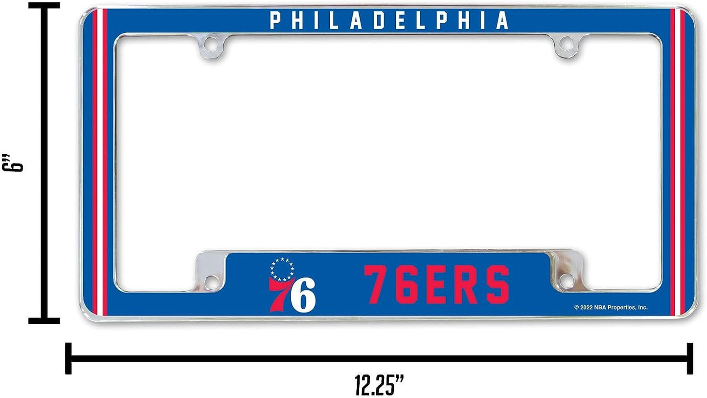 Martin Truex #19 Metal License Plate Frame Chrome Tag Cover 12x6 Inch All Over Design