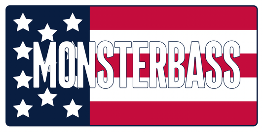 Red, White & MONSTERBASS Sticker