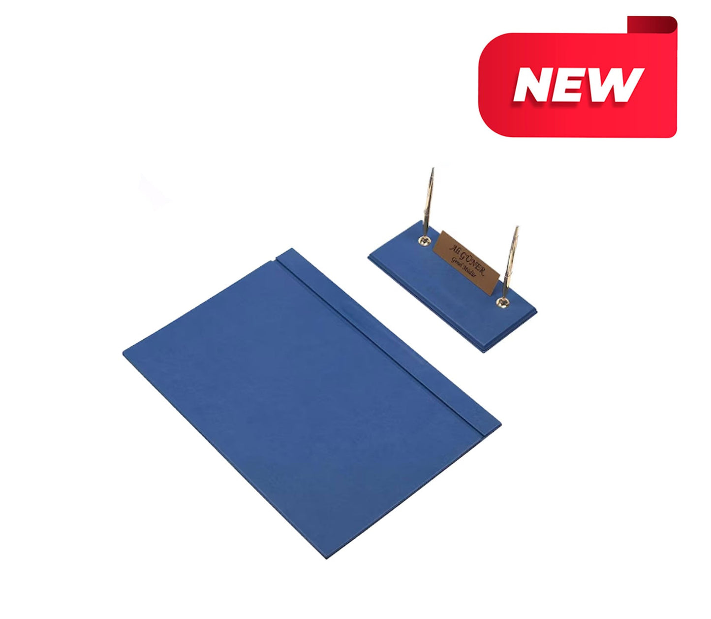 MOOG Leather Desk Set - Black- 2 PCS