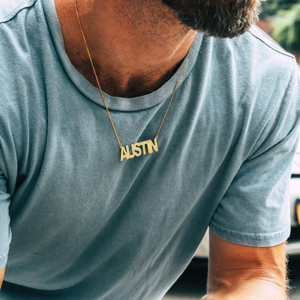 Block Name Necklace