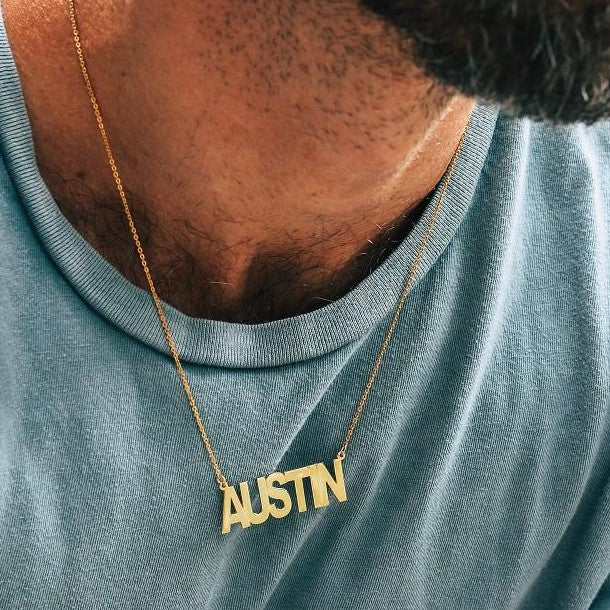 Block Name Necklace