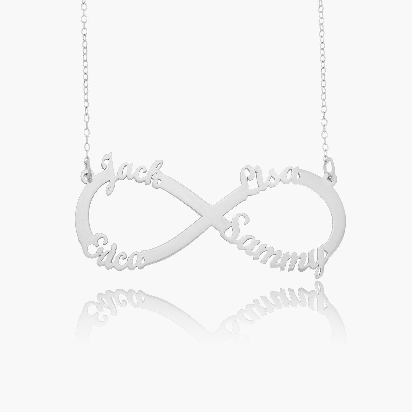 Infinity Four Name Necklace