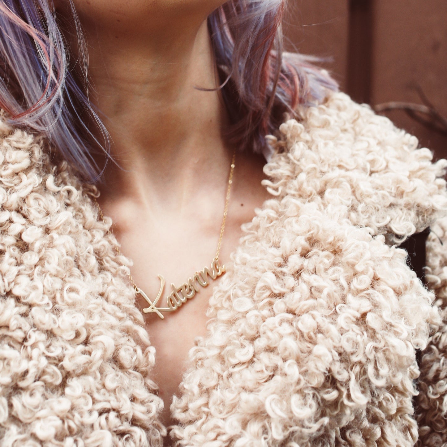 Large Script Name Necklace