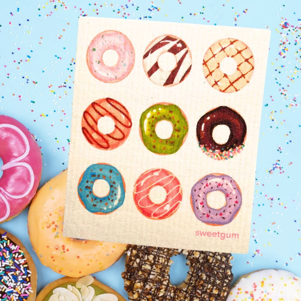 Nine Donuts Swedish dishcloth