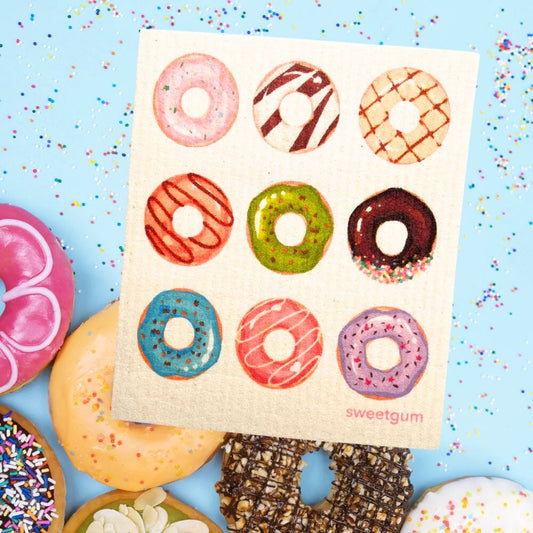 Nine Donuts Swedish dishcloth