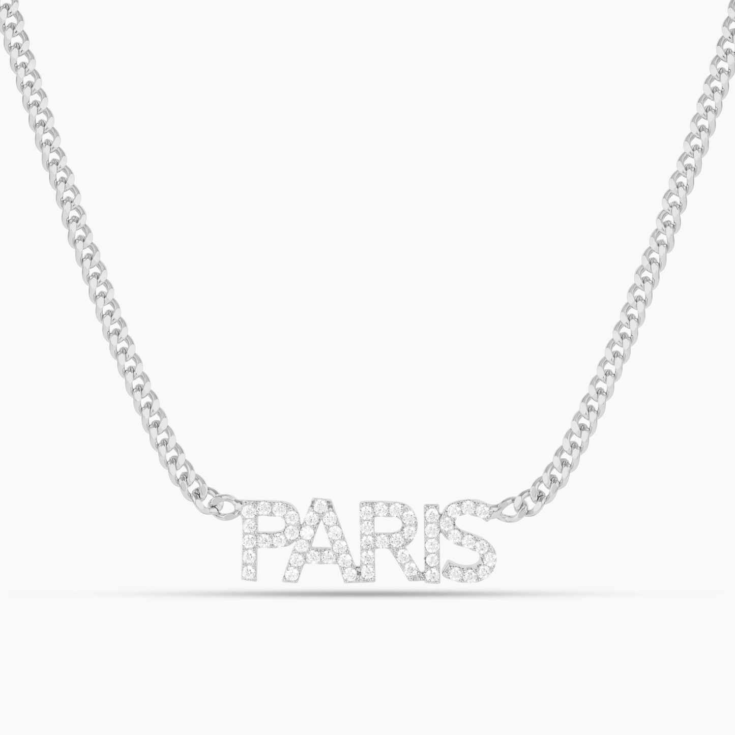 Iced Block Name Necklace w/ Cuban Chain