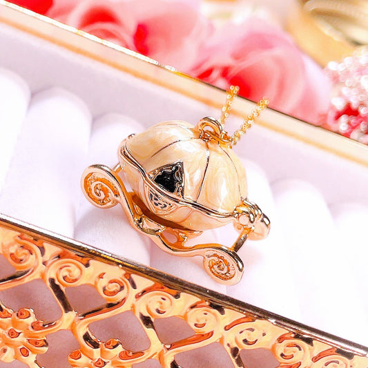 Dream Come True - Pumpkin Carriage Locket Necklace