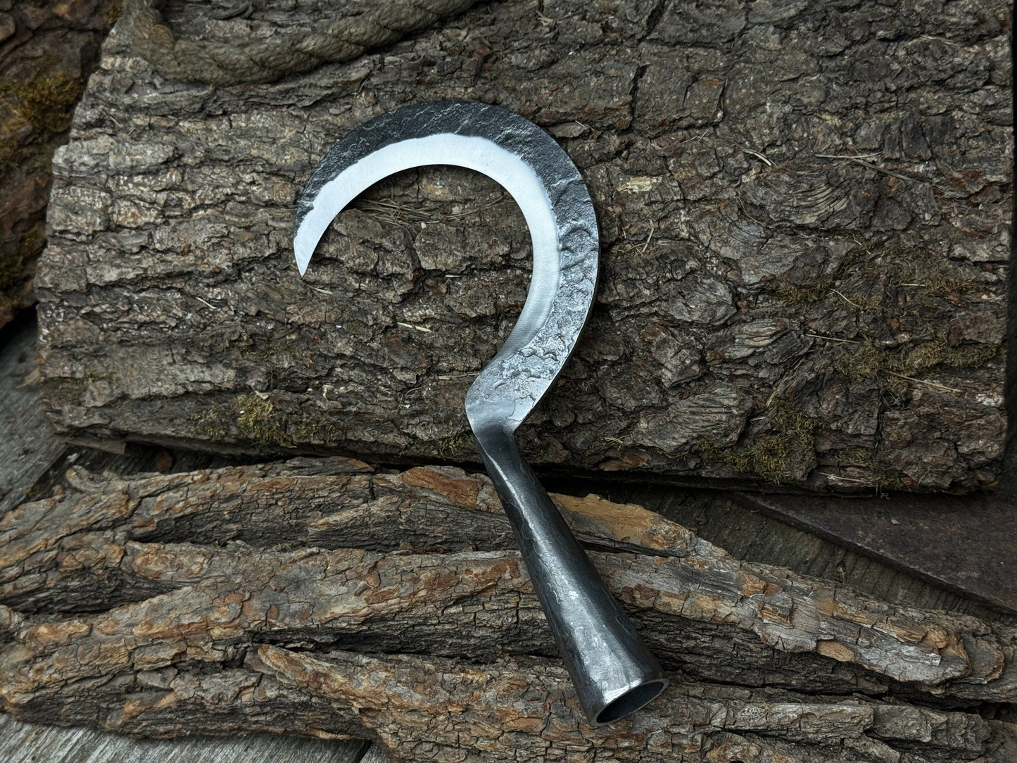 Small Sickle with Forged Handle, 9 cm (3.54 inches)