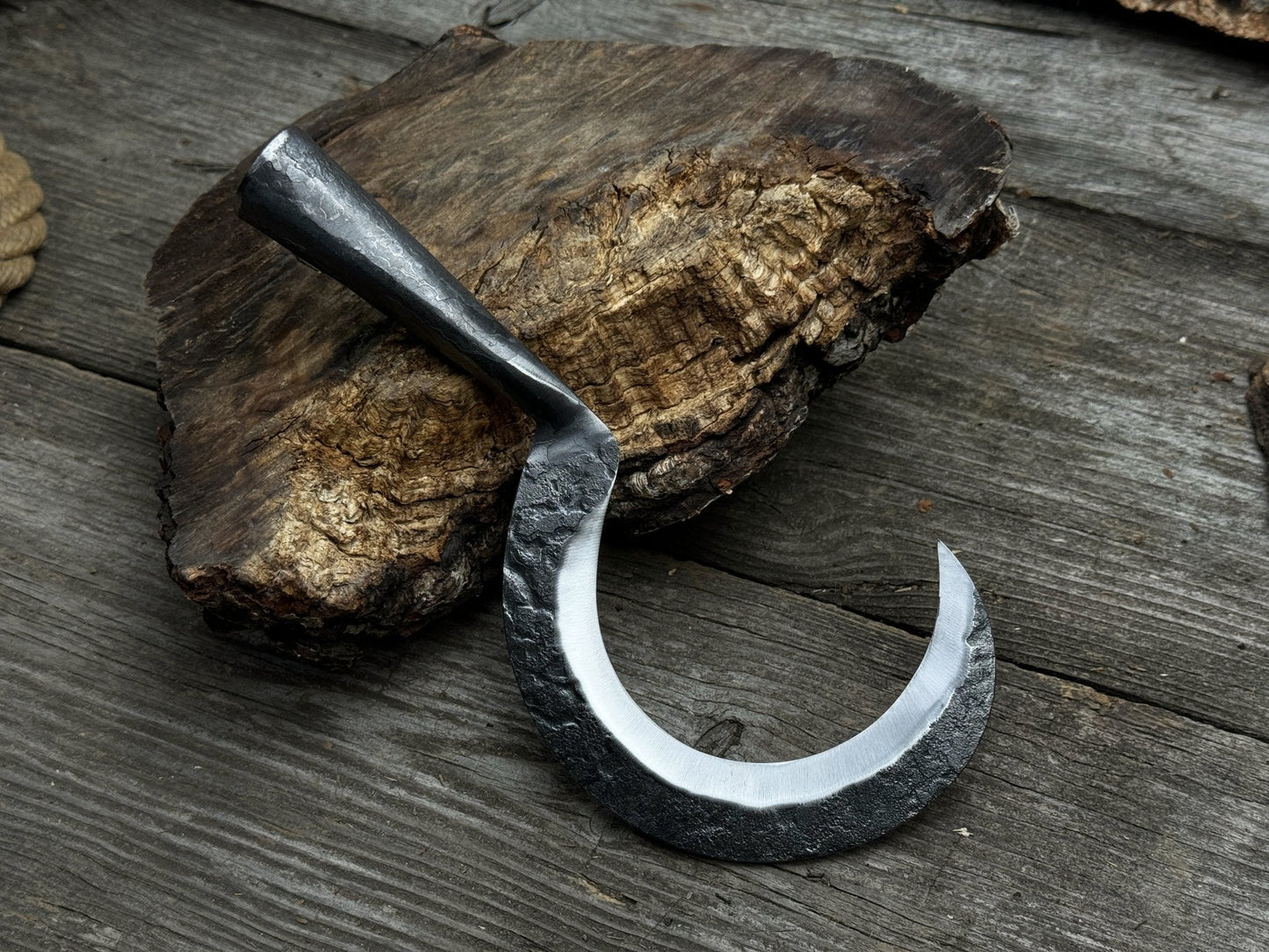 Small Sickle with Forged Handle, 9 cm (3.54 inches)