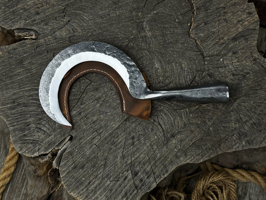 Small Sickle with Forged Handle, 9 cm (3.54 inches)