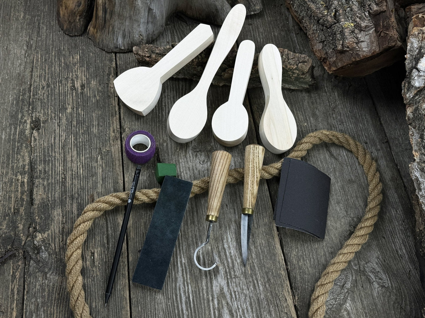 Spoon Carving Kit – Beginner-Friendly Wood Carving Tools & Spoon Blanks