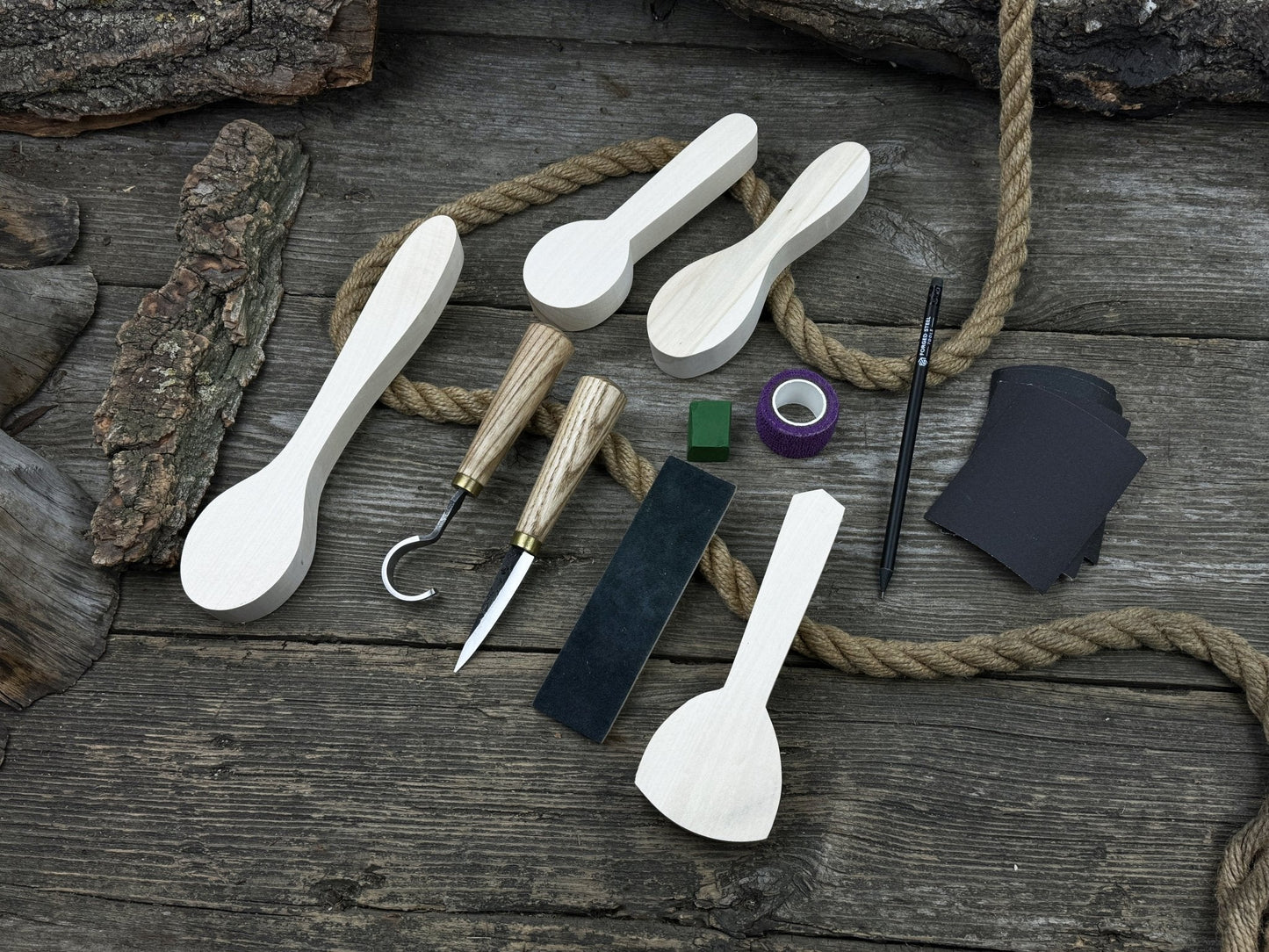 Spoon Carving Kit – Beginner-Friendly Wood Carving Tools & Spoon Blanks