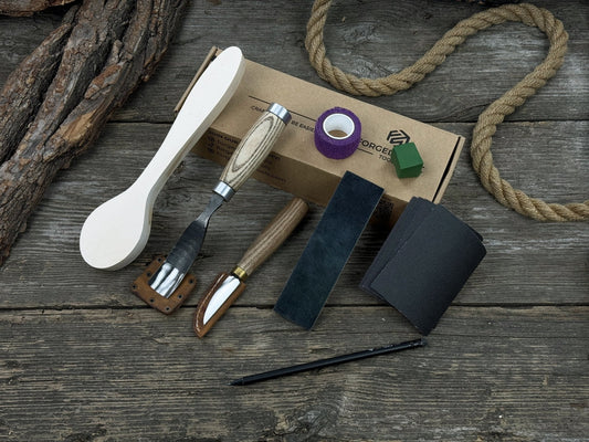 Spoon Carving Kit - Complete Starter Whittling Kit for Beginners Adults, Teens, and Kids