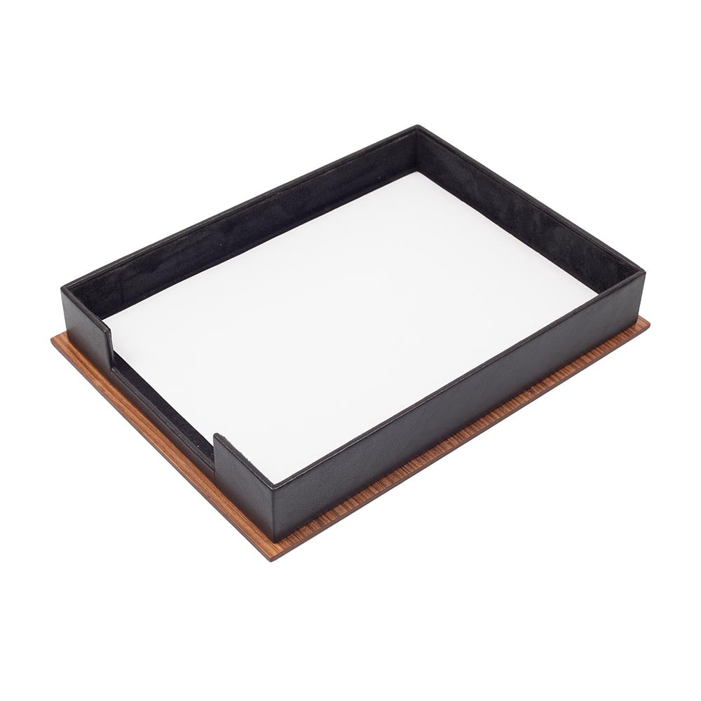 MOOG  Star Wooden & Leather Document Tray