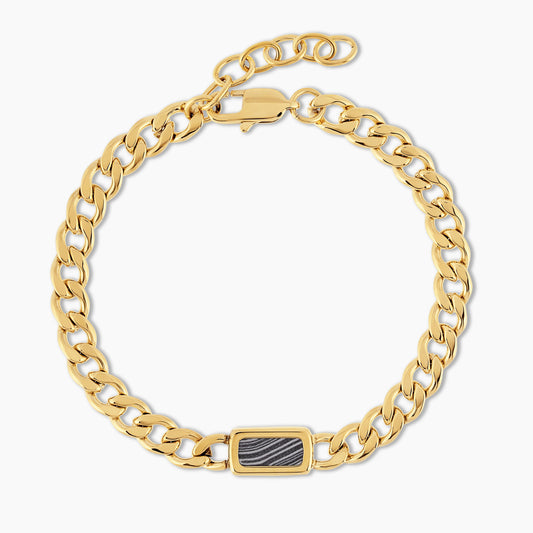 Zebra Crest Cuban Bracelet