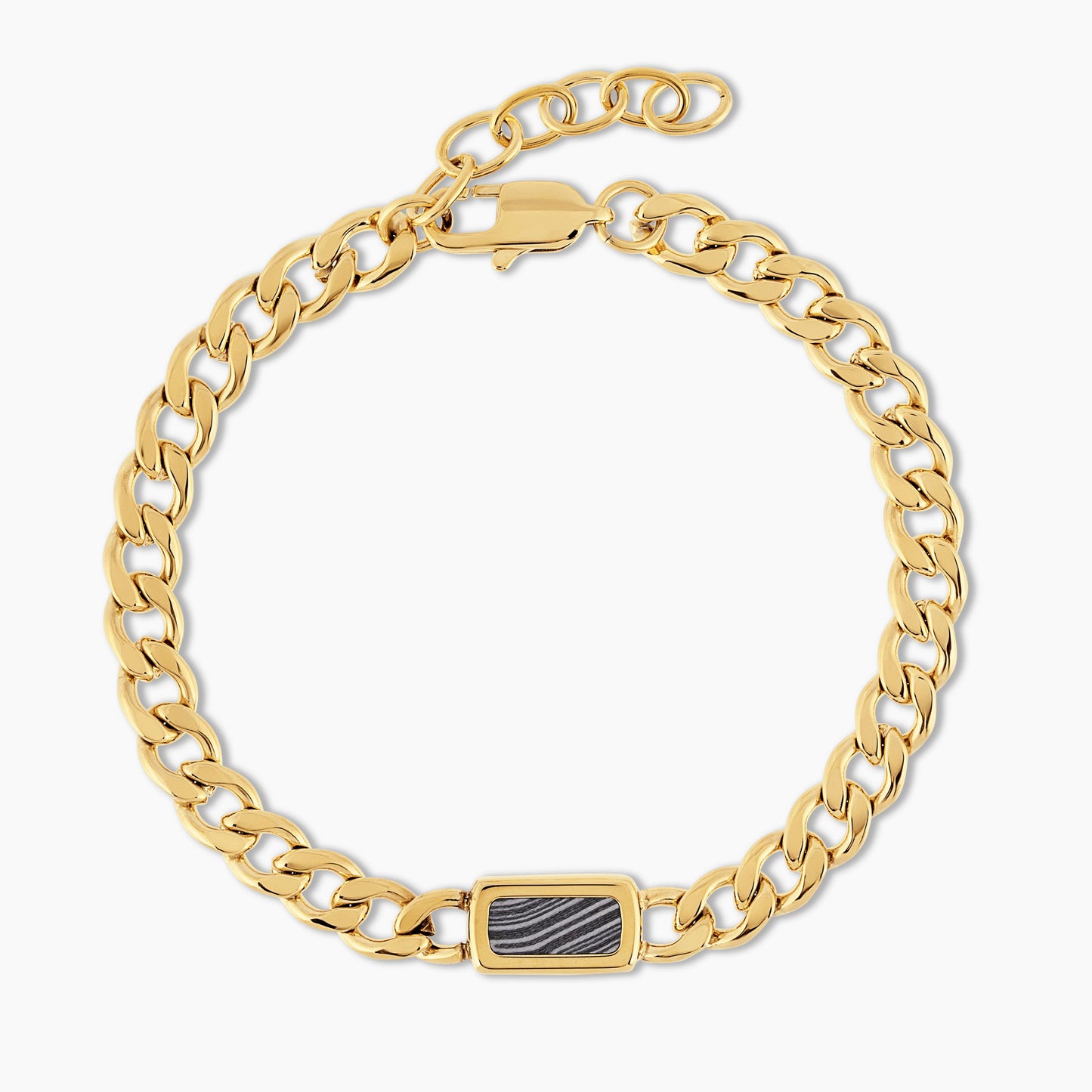 Men's Zebra Crest Cuban Bracelet