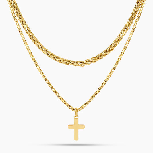 Men's Heavenly Layered Cross Pendant